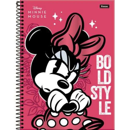 Caderno Universitário 11 Minnie Mouse 80 Folhas - Foroni Caderno Universitário 11 Minnie Mouse 80 Folhas - Foroni