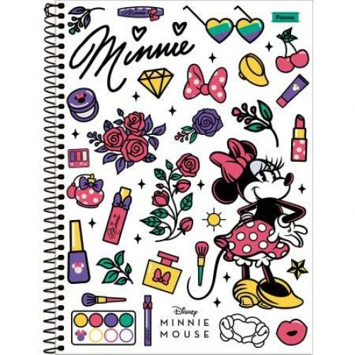 Caderno Universitário 11 Minnie Mouse 80 Folhas - Foroni Caderno Universitário 11 Minnie Mouse 80 Folhas - Foroni