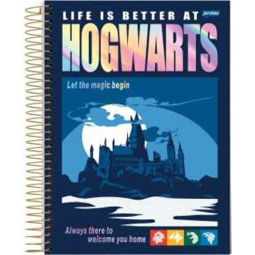 Caderno Universitário 10m Harry Potter 200 Folhas - Jandaia