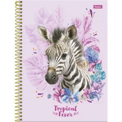 Caderno Universitário 101 Tropical Ferver 160 Folhas - Foroni
