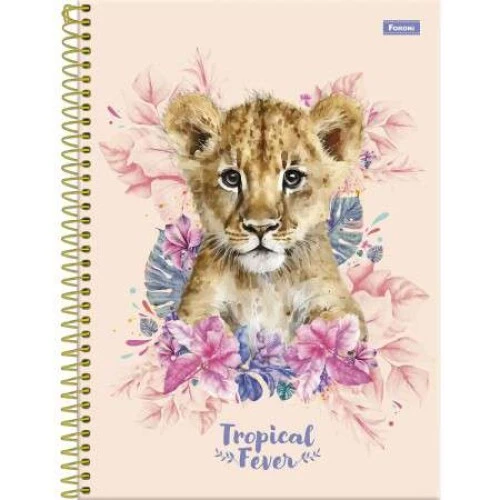 Caderno Universitário 101 Tropical Ferver 160 Folhas - Foroni