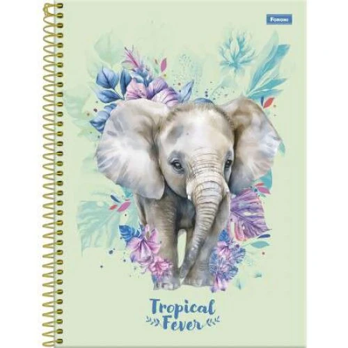 Caderno Universitário 101 Tropical Ferver 160 Folhas - Foroni