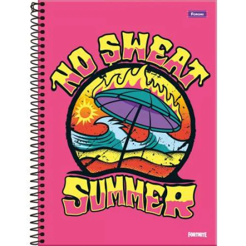 Caderno Universitário 15 matérias Fortnite 240 Folhas  Foroni