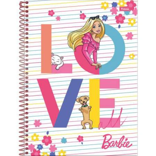 Caderno Universitário Barbie 80 Folhas - Foroni