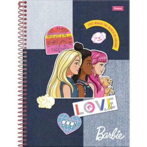 Caderno Universitário Barbie 80 Folhas - Foroni