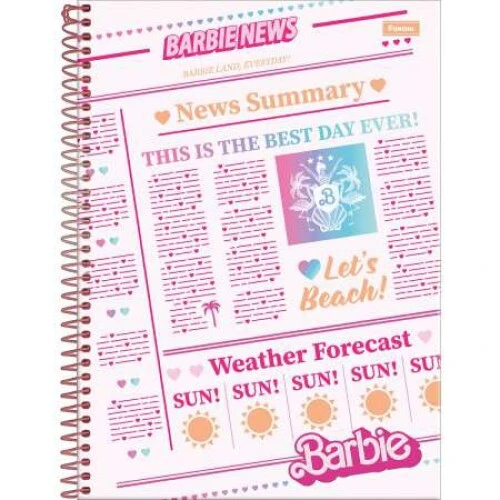Caderno Universitário Barbie The Moivie 160 Folhas - Foroni
