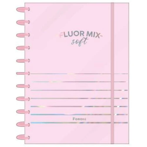 Caderno Tilidisco Fluor Mix Soft 1 matéria 80 Folhas  Foroni