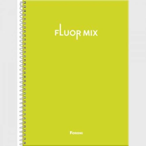 Caderno Universitário Fluor Mix 1 matéria 80 Folhas - Foroni