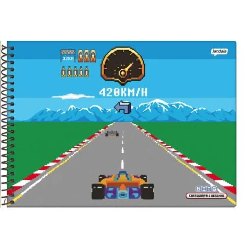 Caderno de Desenho Bits 80 Folhas - Jandaia