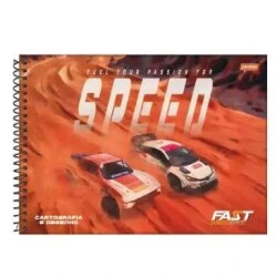 Caderno de Desenho Fast Race 80 Folhas - Jandaia