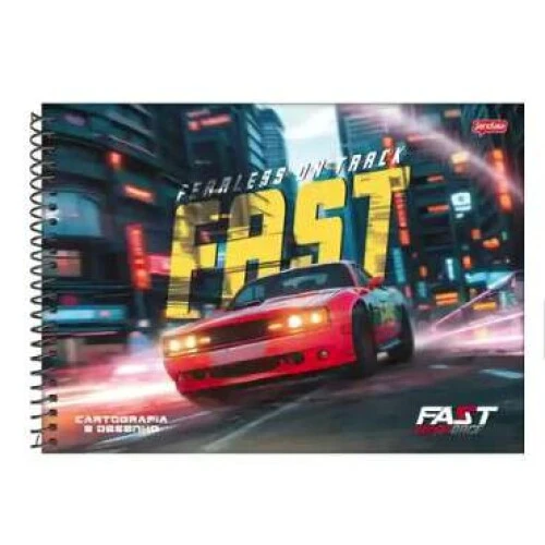 Caderno de Desenho Fast Race 80 Folhas - Jandaia Caderno de Desenho Fast Race 80 Folhas - Jandaia