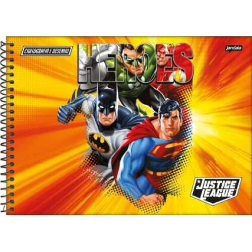 Caderno de Desenho Liga da Justiça 80 Folhas - Jandaia