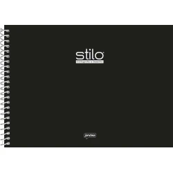 Caderno de Desenho Stilo Preto 80 Folhas - Jandaia