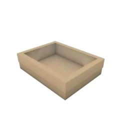 Caixa De Papel c/Visor Kraft 30x30x8 cm