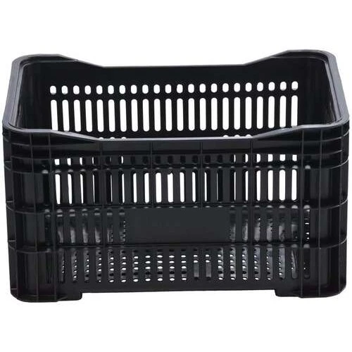 Caixa Plástica Reciclada de Mercado Preta Caixa Plástica Reciclada de Mercado Preta