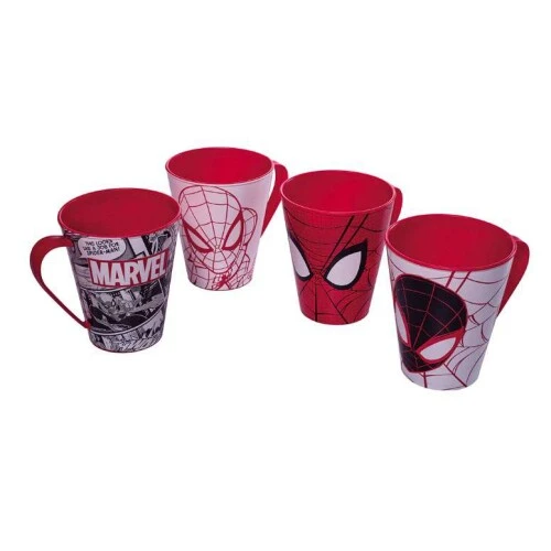 Caneca Plástica Homem Aranha 360ml - Plasútil