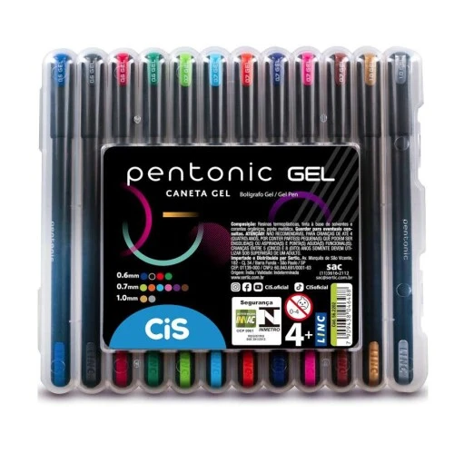 Caneta Esferográfica Pentonic Gel Kit c/12 unidades - Cis