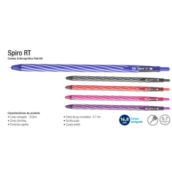 Caneta Esferográfica Spiro RT Vermelha 0.7 - Cis