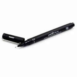 Caneta Esferográfica Pin Fine Line Preta 0.3mm