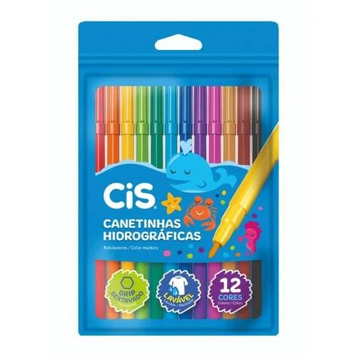Caneta Hidrocor 12 cores Regular Cis Caneta Hidrocor 12 cores Regular Cis