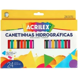 Caneta Hidrocor 24 Regular - Acrilex