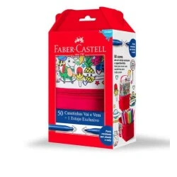 Caneta Hidrocor 50 cores Vai e Vem - Faber Castell