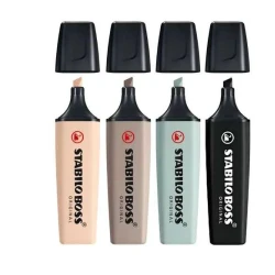 Caneta Marca Texto Kit c/ 4 Nature Colors - Stabilo BOSS