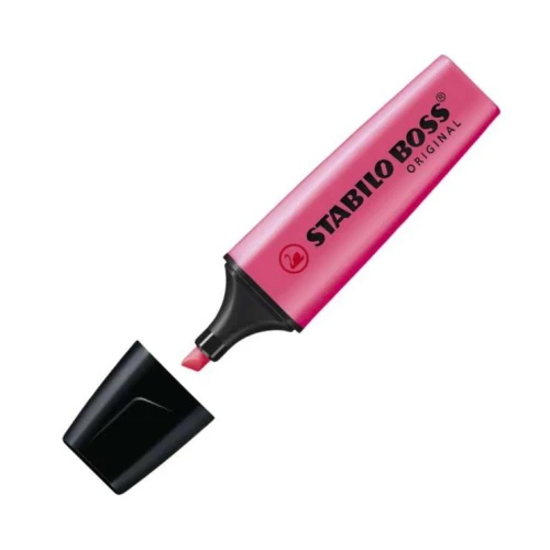 Caneta Marca Texto Neon Pink - Stabilo Boss c/4