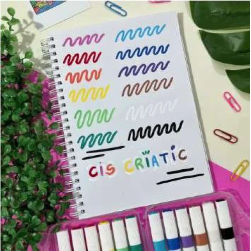 Caneta Marcador Criatic 12 cores Regular Cis Caneta Marcador Criatic 12 cores Regular Cis