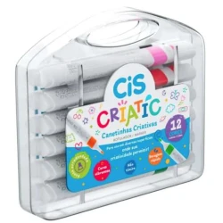 Caneta Marcador Criatic 12 cores Regular  Cis