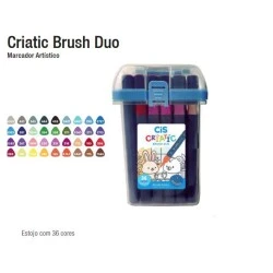 Caneta Marcador Criativo Flow Duo Brush Cis- 36 Cores