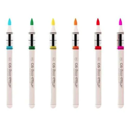 Caneta Marcador Criativo Flow Brush Vivid CIS - 6 cores