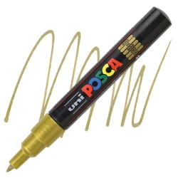 Caneta Posca Uniball Ouro Pc-1m
