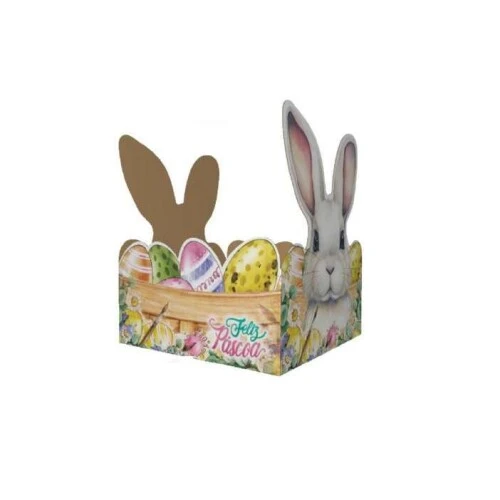 Cesta Cachepo Páscoa 15x15x6 cm - Prodac