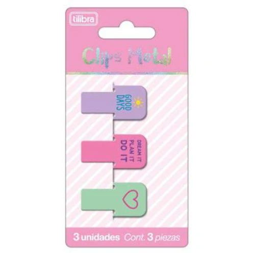 Clips Decorados Metal 28mm pct/3 - Tilibra Clips Decorados Metal 28mm pct/3 - Tilibra