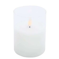 Enfeite de Natal Vela Eletrônica Branca 10 cm  Cromus  Ref. 1044330