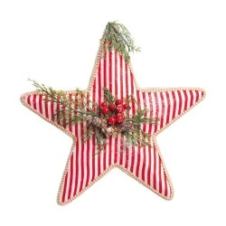 Enfeite Estrela Listrada 26cm - Cromus