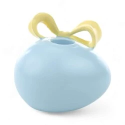 Enfeite de Páscoa Porta Vela Azul com Laço 9cm  Cromus