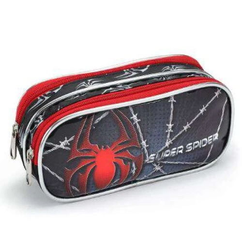 Estojo Duplo Super Spider Preto - Seanite