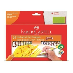 Estojo de Lápis de Cor Jumbo 24 Cores Faber Castell
