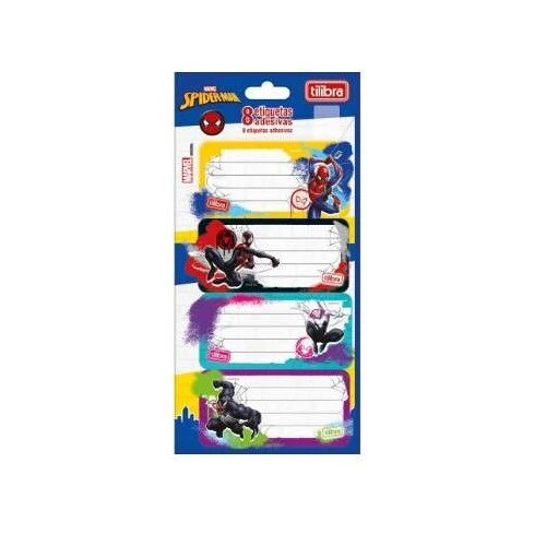 Etiqueta Escolar Spiderman - Tilibra