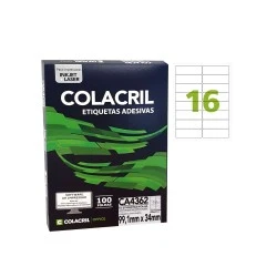 Etiqueta Laser CA4362 16 Etiquetas por Folha - Caixa com 100 Folhas