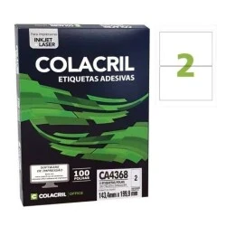 Etiqueta Laser CA4368 1 Etiqueta por Folha - Caixa com 100 Folhas
