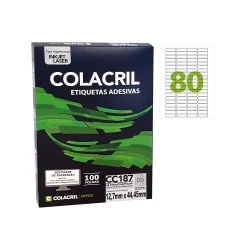 Etiqueta Laser CC187 80 Etiquetas por Folha - Caixa com 100 Folhas