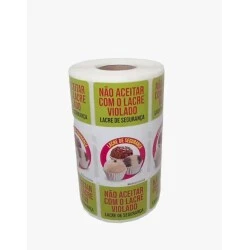 Etiqueta Papel Lacre Segurança Docinhos 500 unidades - Pellin