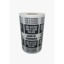 Etiqueta Papel Lacre Segurança Neutro Preto 500 unidades - Pellin