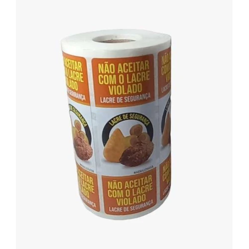 Etiqueta Papel Lacre Segurança Salgados 500 unidades - Pellin