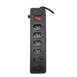 Filtro De Linha Oex TM104 Preto 6 Entradas Bivolt