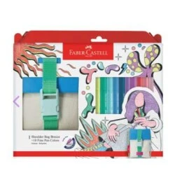 Fine Pen Colors Shoulder Bag Breeze Azul C/10 Cores ESBRZZF FABER-CASTELL