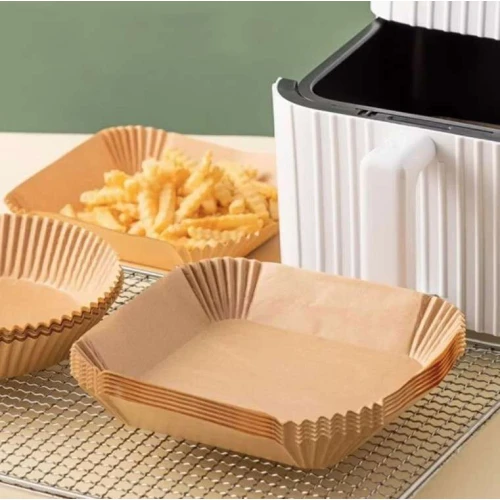 Forma de Papel para Air Fryer Quadrada 20x45cm com 50un